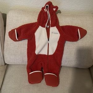 Columbia fleece teddy bear onesie 3-6 months
